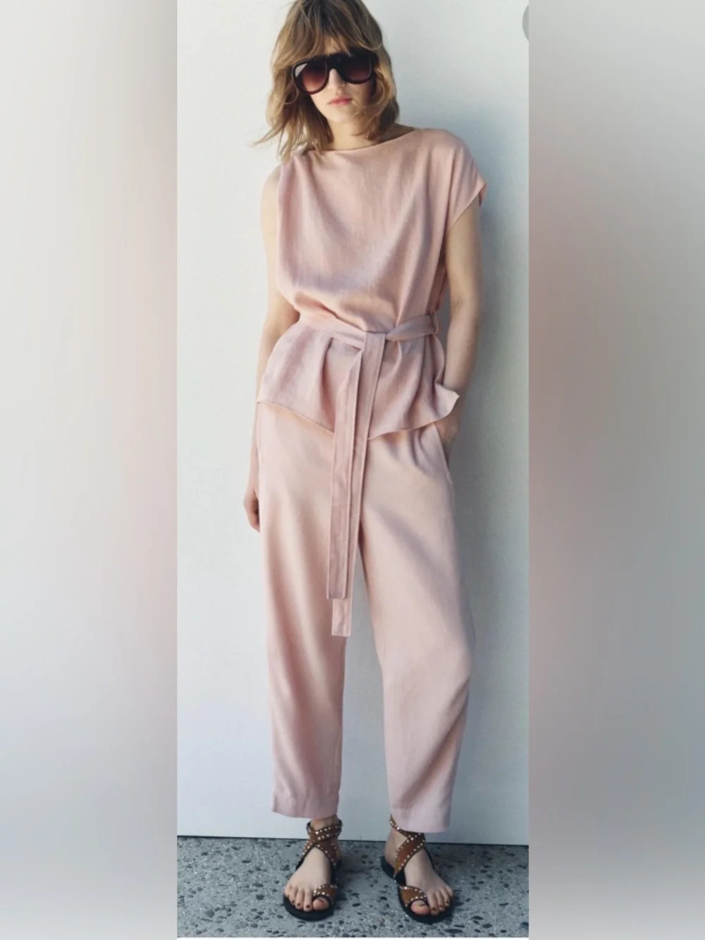 NEW ZARA asymmetric linen blend summer pajama pants size XS and L 🚨NO DISCOUNT